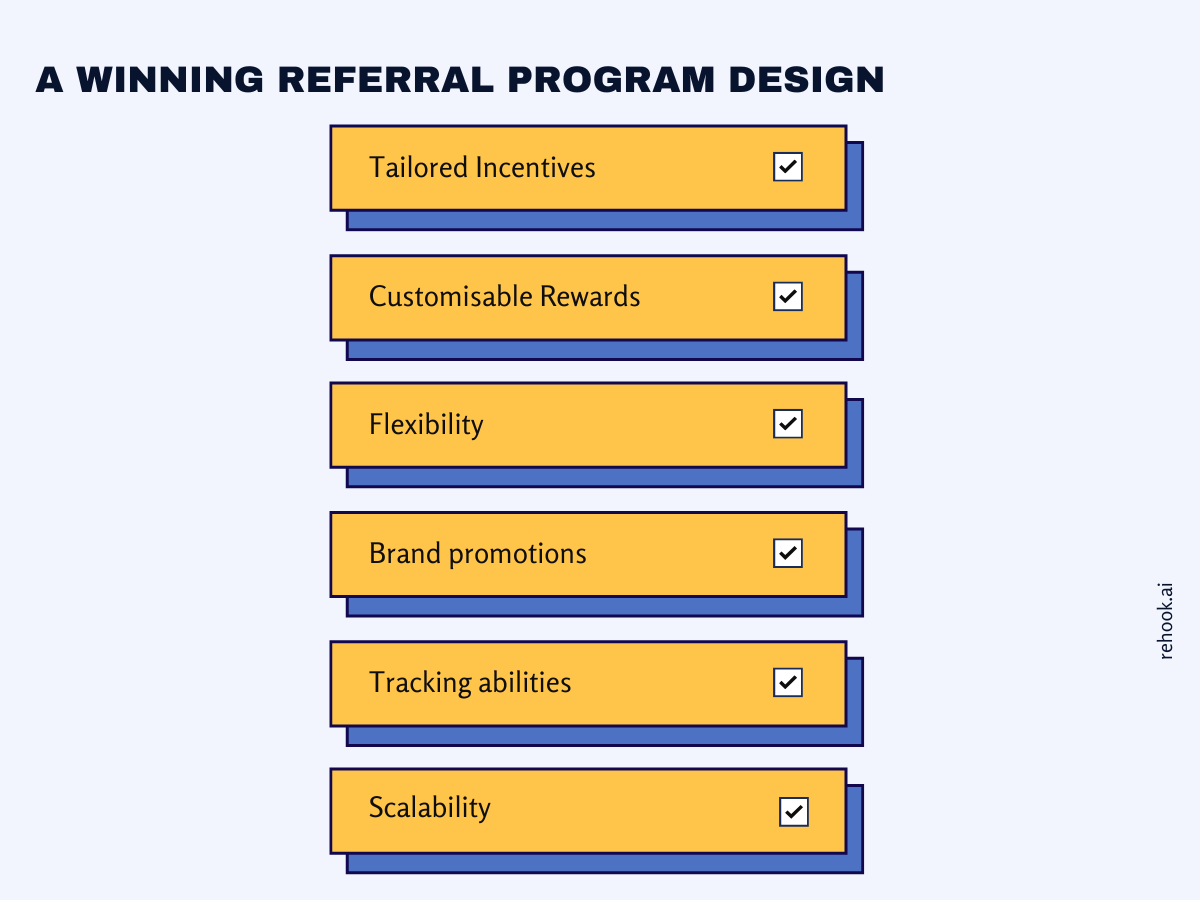 Design a referral program which is unique to your business so that it works to give you the right results