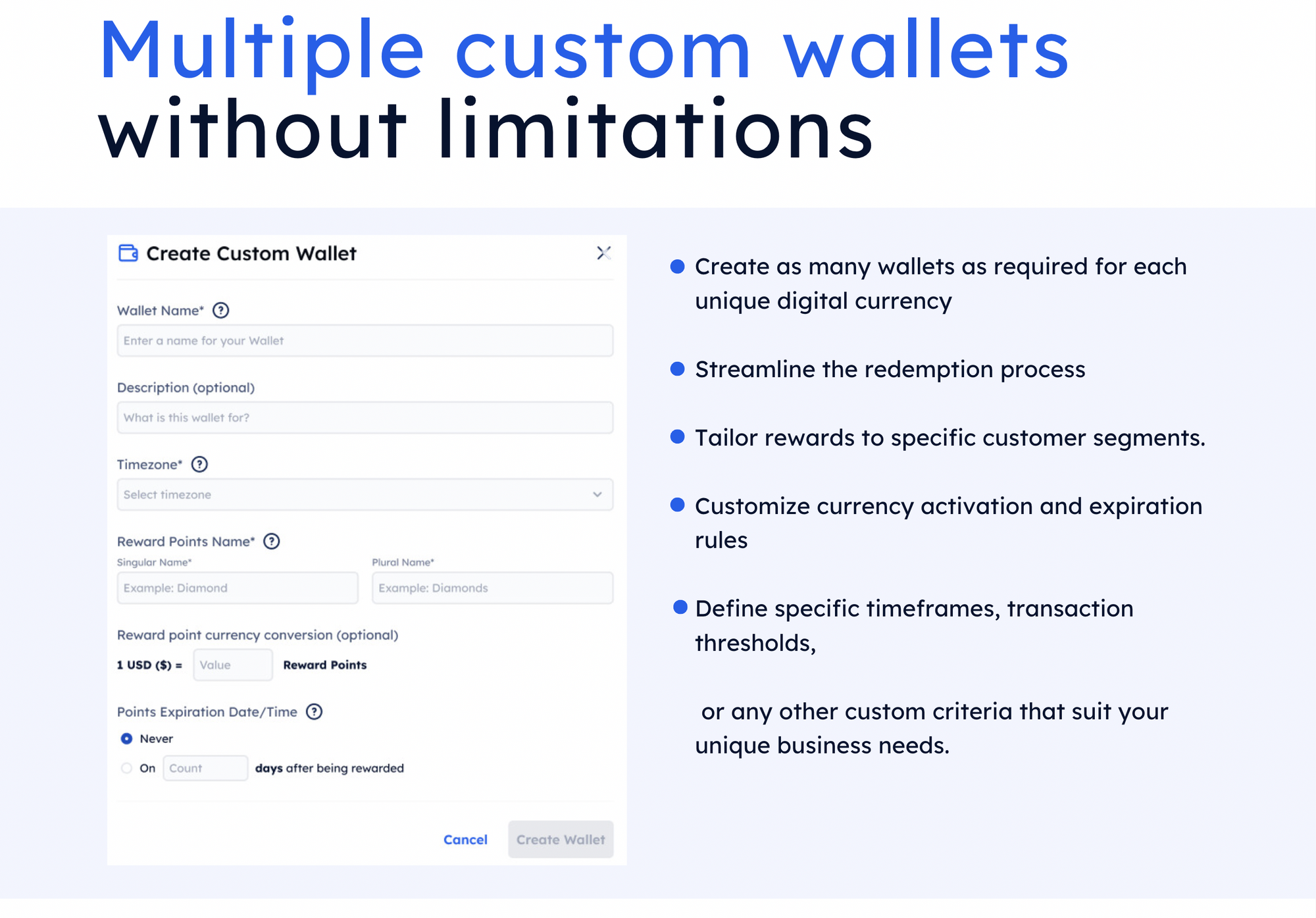 Build multiple, fully customizable digital wallets with rehook.ai